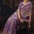 Dark purple salsa heavy embroidery beads party wear saree