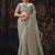 Grey salsa heavy embroidery beads party wear saree
