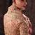 peach salsa heavy embroidery beads party wear saree