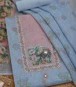 printed linen unstitched dress material