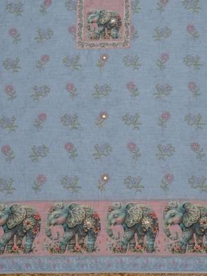 printed linen unstitched dress material 5