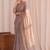 Beige embellished embroidered tissue designer saree