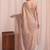 Beige embellished embroidered tissue designer saree
