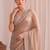 Beige embellished embroidered tissue designer saree