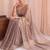 Beige embellished embroidered tissue designer saree