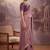 Purple embellished embroidered poly georgette heavy work saree