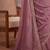 Purple embellished embroidered poly georgette heavy work saree