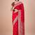 Red woven design zari banarasi saree with unstitched blouse