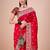 Red woven design zari banarasi saree with unstitched blouse