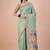 Green geometric woven design zari banarasi saree