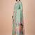 Green geometric woven design zari banarasi saree