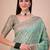 Green geometric woven design zari banarasi saree