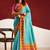 Blue woven design tussar sarees blouse piece