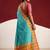 Blue woven design tussar sarees blouse piece