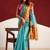 Blue woven design tussar sarees blouse piece