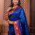 Navy blue classic indian silk rich woven pallu design sarees