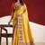 Yellow striped tussar sarees blouse piece