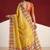 Yellow striped tussar sarees blouse piece