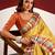 Yellow striped tussar sarees blouse piece