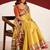Yellow striped tussar sarees blouse piece