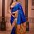Blue classic indian silk rich woven pallu design sarees