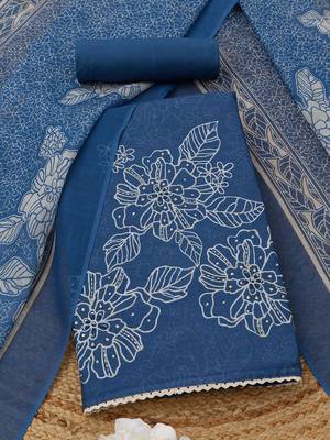 embroidered  cotton unstitched dress material 1