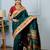 Green festive silk ornate zari border sarees