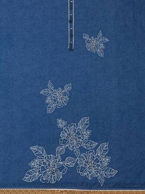 embroidered  cotton unstitched dress material 3