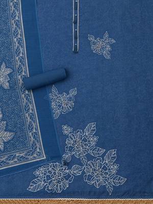 embroidered  cotton unstitched dress material 5