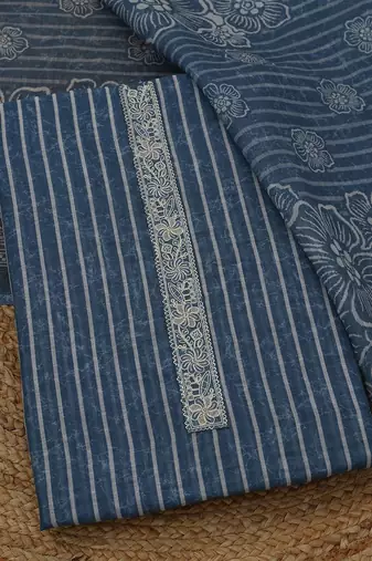 printed linen unstitched dress material