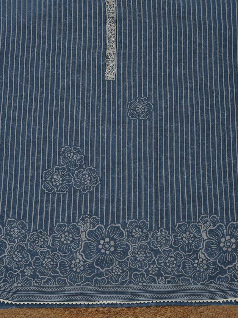 printed linen unstitched dress material