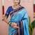 Teal luxurious silk rich woven pallu design sarees