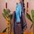 Teal luxurious silk rich woven pallu design sarees