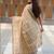 Beige art silk vanilla cream sarees