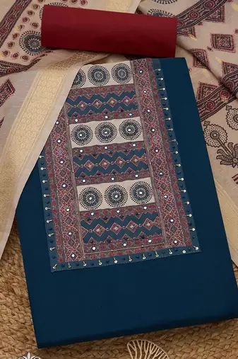 printed unstitched dress material