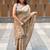 Beige art silk vanilla cream sarees