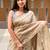 Beige art silk vanilla cream sarees