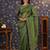 Olive embellished sequinned border saree