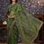Olive embellished sequinned border saree