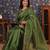 Olive embellished sequinned border saree