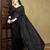 Black women embellished sequinned pure georgette celebrity saree