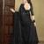 Black women embellished sequinned pure georgette celebrity saree