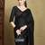 Black women embellished sequinned pure georgette celebrity saree