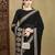 Black embellished sequinned saree