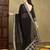 Black embellished sequinned saree
