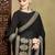 Black embellished sequinned saree