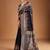 Burgundy floral zari woven design tassels saree with blouse piece