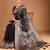Burgundy floral zari woven design tassels saree with blouse piece