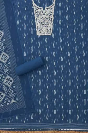 printed linen unstitched dress material