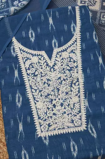 printed linen unstitched dress material